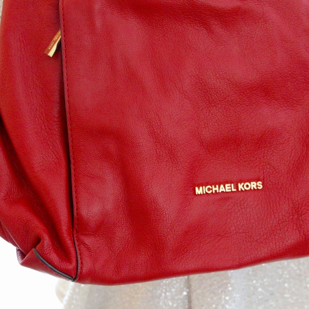 Michael Kors Red Satchel zipper top